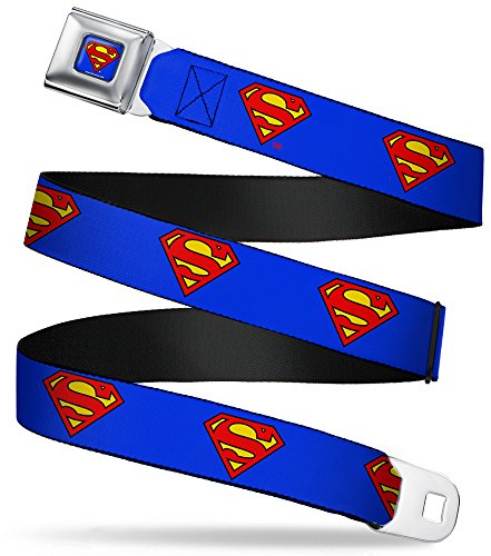 Buckle-Down Sicherheitsgurt Superman Regular, Herren, Gürtel, mehrfarbig, 1.5 Wide - 24-38 Inches in Length