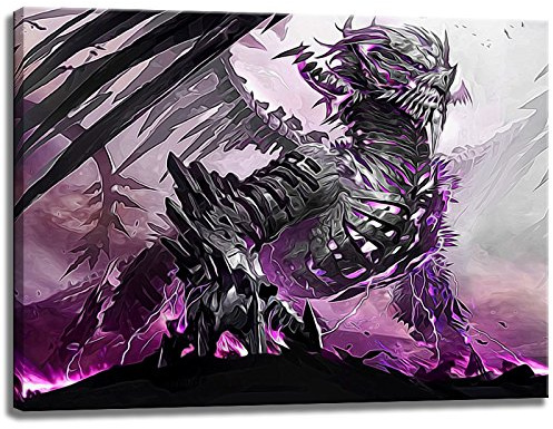 Leuchtender Drache Motiv auf Leinwand im Format: 80x60 cm. Hochwertiger Kunstdruck als Wandbild. Billiger als EIN Ölbild! Achtung KEIN Poster oder Plakat!