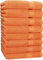 Betz 8 Stück Handtücher Set Größe 50 x 100 cm Handtuch Premium 100% Baumwolle Farbe orange