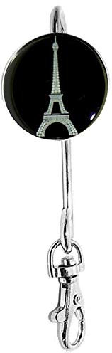Miss KHA – Schlüsselanhänger Eiffelturm, Schwarz
