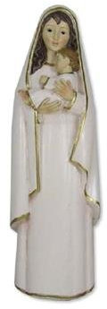 Unbekannt Heiligenfigur Maria modern Weiss Höhe 29cm