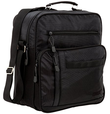 ELEPHANT Flugumhänger Mailand Arbeitstasche Reisetasche Tasche + Etui (Schwarz)
