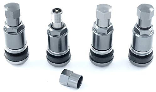 4 Stück 11,3mm Aluminium Alu Ventil Felgenventile Metall Ventil Anthrazit Leicht