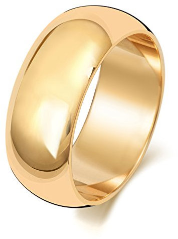 EDS Jewels 18 Karat (750) Gold 8mm D-Form Herren/Damen - Trauring/Ehering/Hochzeitsring WJS15087