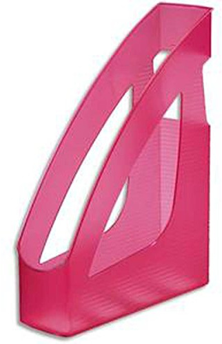 Porte revue Silky Touch rose transparent. Dimension: L24,6 x H7,5 x P31,1 cm