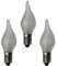 hellum Ersatz-Kerzen für Schwibbogen, 3 Stück 23V 3W Riffelkerze für Weihnachtsbaum Kerzen Lichterketten innen mit 10 Brennstellen, Birnen für Lichterbogen E10/ 23V/ 3W/ 22 Lumen 922530