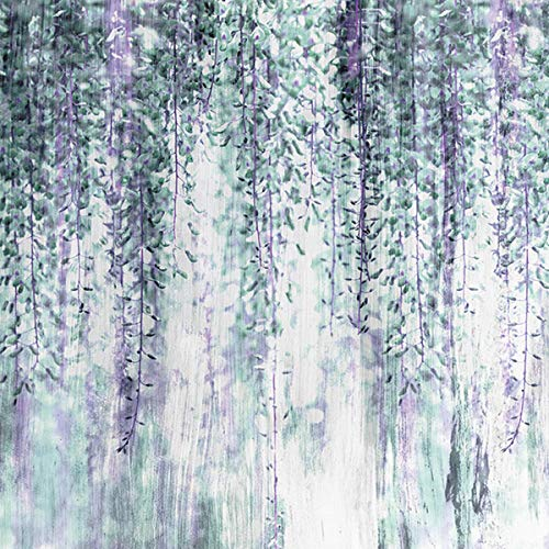 Forwall Fototapete Vlies Tapete Wanddeko Blumen Flieder - Wisteria Blauregen Blau Moderne Wanddekoration 13521VEXXXXL 416cm x 290cm Schlafzimmer Wohnzimmer