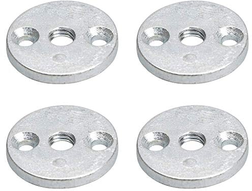 M8 32mm Round MINI Furniture Fixing Plates Flat Design Ideal to Attach Furniture Feet or Table Legs