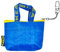 Ikea Knölig Frakta Mini Tasche Tüte Reißverschluß blau+Kette für Schlüsselbund