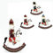 Nussknacker aus Holz, 30 cm hoch, Figur Nutcracker Soldier zum Sammeln, handbemalt, auf Schaukelpferd, Geschenk Dekoration