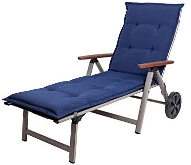 Kettler Polen KETTtex 2148 Auflage Rollliegen Florence dunkelblau Sitzpolster 190x60x8 cm (ohne Liege)