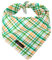 ARING PET Hund Bandana, Baumwolle grünes Plaid Hund Bandanas bequem Hunde Dreieck Lätzchen Halstuch für Kleine und Große Hunde und Katzen