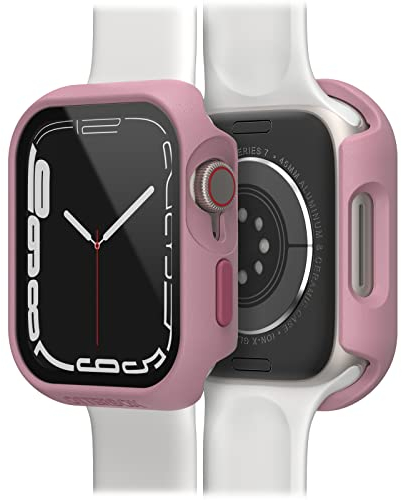 Bumper OtterBox Eclipse con Protettore schermo in Vetro Temperato integrato per Apple Watch Series 9/8/7-45mm, antishock e cadute, protettivo per schermo e bordi dell' Apple Watch, Rosa