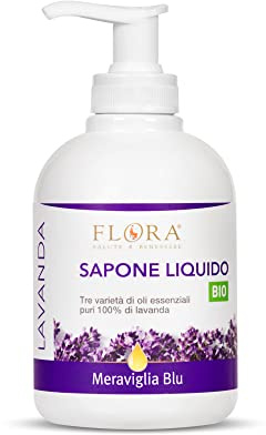 FLORA Meraviglia Blu Sapone Liquido Lavanda 250 ml - Purificante e rinfrescante. Uso quotidiano per tutta la famiglia.