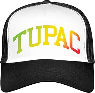 Tupac 2PAC Baseball Cap Gradient Logo Nue offiziell Schwarz Trucker Unisex One Size