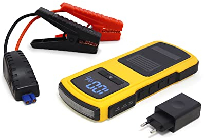 Maxtools, JSL360, 12V 2100A Notstarter für Autos, SUVs, Geländewagen, Wohnmobile und Nutzfahrzeuge, Batteriepack, LED-Bildschirm und QC3.0 Schnellladegerät