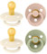 BIBS Colour Schnuller 4er-Pack, BPA-frei, Kirschform Nippel. Naturkautschuk/Latex, Hergestellt in Dänemark. 0-6 Monate (4er Pack), Ivory Mix