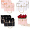 NAESM 6-Pcs Blume Papier Box, mit Metall Bouquet Speicher Eimer, Florist Tasche Handtasche Hochzeit Party Geschenk Wrap Bag (Drei Farben)