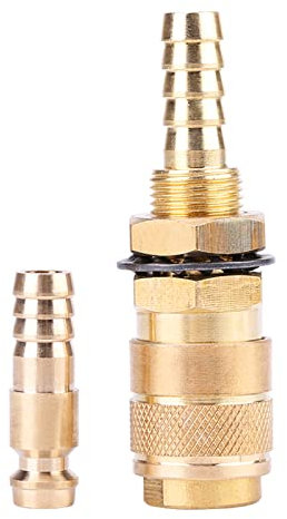 raccord rapide gaz argon Raccord de Connecteur à Réglage Rapide en Laiton Refroidi à L'eau Adaptateur de Gaz Raccord de Tuyau Rapide Raccord pour Torche de Soudage Mig Tig Soudeur Mig Tig Laiton Roug