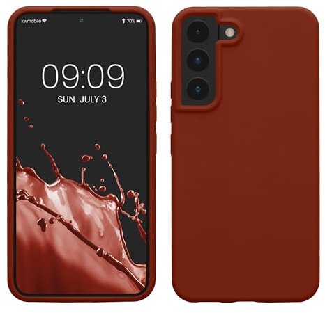 kwmobile Handyhülle für Samsung Galaxy S22 Hülle - Case Silikon - Kabelloses Laden - Schutzhülle Cover in Spice Red