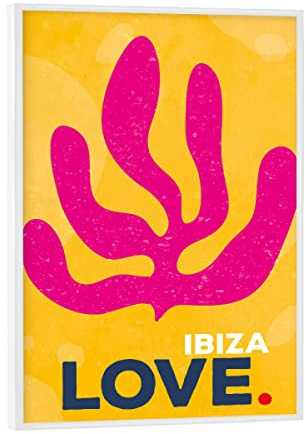 artboxONE Poster mit weißem Rahmen 18x13 cm Abstrakt Ibiza Love - Fifth - Bild japandi Art Einrichtung