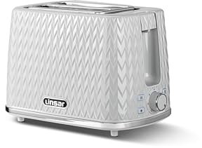 Linsar - 2 Slice Toaster - Unique Curved Texture - Defrost, Reheat, Cancel Functions - 7 Browning Levels, Wide Slots, Removable Crumb Tray - Automatic Switch Off - 930 Watt (White)