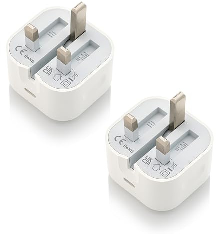 KamKorda USB C Plug 20W Charger Power Adapter | 2 Pack | Fast Plug | Compatible with iPhone 16 15 14 13 12 11 X XR XS 8 7 6 6S iPad Air Pods iWatch Galaxy S22 S21 A52s Pixel 6 (White, 2 Pack)