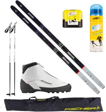 Generisch Atomic Langlaufski-Set Savor XC + Bindung + Schuhe Women + Stöcke + Skisack + Grip/Glide + Express Mini (Skilänge 173cm (Körpergewicht 60-75 kg))
