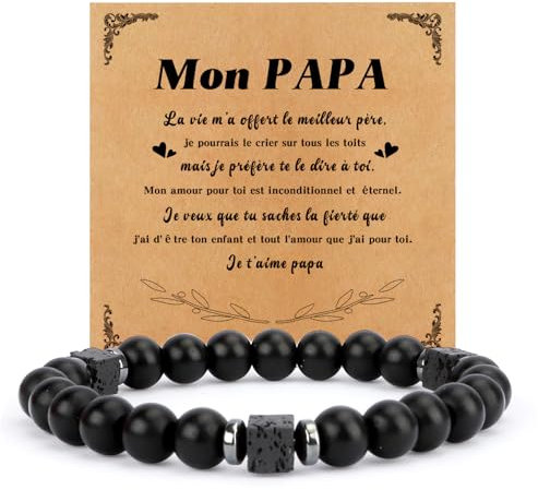 Kiopdse Cadeau Papa Noel - Idee Cadeau Fete Des Peres,Cadeaux Papa Anniversaire Noël,Cadeaux Fête Des Pères Saint Valentin pour Homme Original Retraite,Bracelet Papas