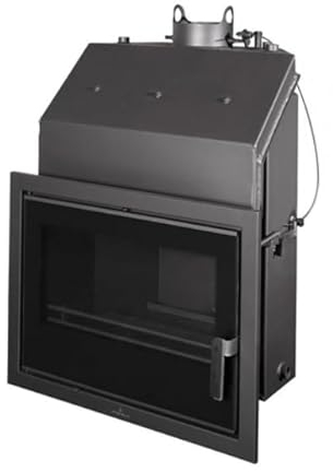 BRICOSOL TERMOESTUFA DE LEÑA BRONPI INSERTABLE 27 KW HYDRO 80-E CON CRISTAL VISION Y CAJÓN POR FUERA