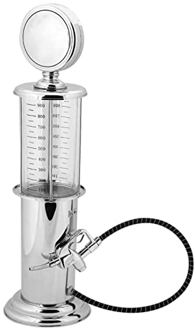 Gas Pump Whiskey Decanter, 1000cc Single Gun Wine Beverage Liquor Alcohol Beer Dispenser Container Dispensing System Eye Catching Home Bar Decor