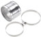 X AUTOHAUX OD 4 102mm Length 3 76mm Aluminum Alloy Tube Intercooler Pipe Straight Air Intake Tube with 2 Clamps Silver Tone for Car