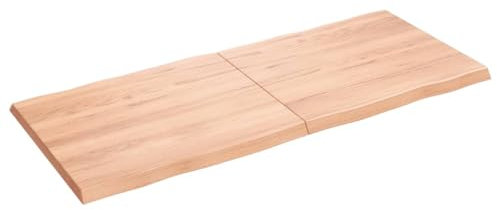 TJROO Tischplatte Hellbraun 140x60x4 cm Massives Eichenholz Deckplatte Holzplatten Schreibtischplatten Tischplatten Table Top Esstiach Esstischplatte Möbelplatten