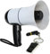 Dojilan Mégaphone Porte Voix avec Batterie Rechargeable - Connexion Bluetooth, Lecteur USB, Enregistreur 240 Sec et Sirène + Sifflet/Porte clés avec Cordon, Combinaison idéale pour se Faire Entendre
