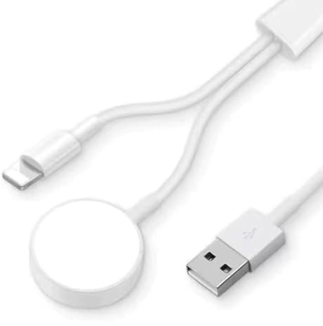 Okaywork Cargador - cable carga dos en uno para relojes y teléfonos móviles, Cargador magnético, sense charger USB-C, cable carga inalámbrico, aplicable a las series 12/13 /14/15/Plus/Pro Máx.(1M)