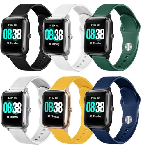 VELULYX Correa silicona para Veryfitpro Smartwatch ID205L, 19mm Correa deportiva para GRV FC1,IDW15, ID205L, ID205U, ID205S, ID205G, ID215G, ID216, SW020, SW021, SW023, YM021, YM023, Uwatch3 Ufit GT