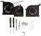 Laptop CPU & GPU Cooling Fan for GS66 10SD 10SGS 10SFS 10SF 10SE MS 16V1 MS 16V2 WS66 P66, DC 5V 0.5A 4Pin Laptop Cooling Fan Replacement Cooler Fan Accessories