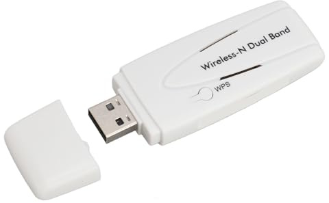 Dual Band Wireless N Adaptor, 300Mbps 2.4G 5.8G USB Wi Fi Adapter with for Ralink RT3572 Chipset, Support TV, Player, Home Theater for Kali 2019 and More