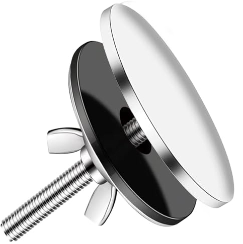 Tapón de Fregadero, Tapón del Orificio del Grifo, Tapa Agujero Grifo Fregadero, Cubierta para Orificio de Grifo de Acero Inoxidable, Cubierta Orificio Fregadero para Baño y Cocina (Plata)