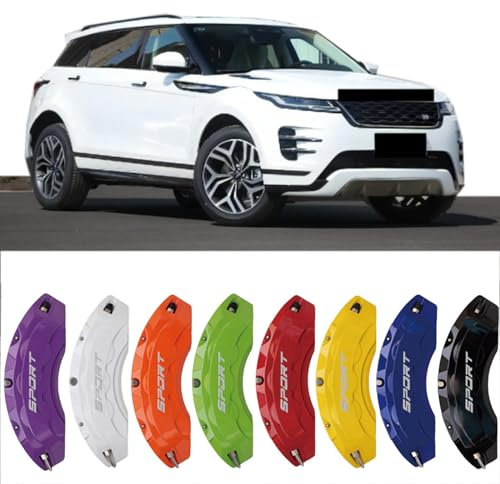 4pc Brake Caliper Covers Compatible Front Rear for LAND ROVER EVOQUE Accessories (Red)