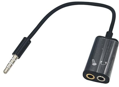 Affliggitori per jack audio, schegge audio per auricolari | Splins per cuffie per PC da 3,5 mm, cavo splitter leggero, adattatore per cuffie, schegge per microfono per PC, laptop, tablet e