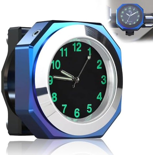 Motorraduhr,Motorraduhr für Lenker Wasserdicht,Fahrraduhr für Lenker,Digitaluhr Lenkeruhr,Motorrad Lenkeruhr,Lenkeruhr Motorrad,Motorrad-Uhren,Lenkerhalterung Uhr für Motorräder Elektrofahrzeuge