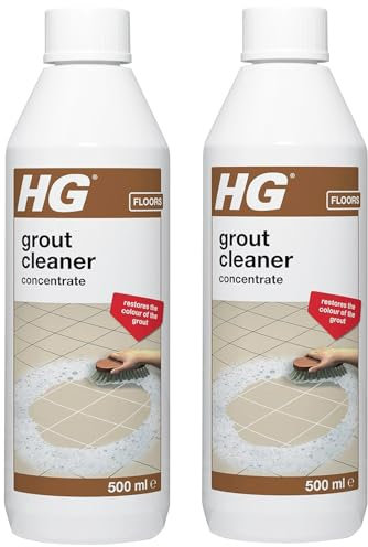 Grout Cleaner Concentrate – 2 x 500ml Bottles | Deep-Cleaning Grout & Tile Cleaner for Bathroom, Kitchen & Floor | Removes Dirt, Grease & Limescale