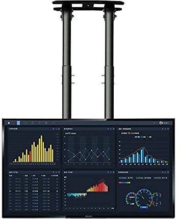 Adjustable Height Ceiling TV Mount Bracket, Fits 55-100 Inch LCD Flat Screen TVs, With Loading 198 Lbs, Max VESA 900x600mm TV Bracket