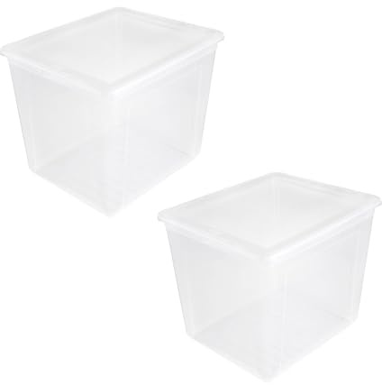 keeeper bea 2x Aufbewahrungsbox mit Air Control System, 59 x 39 x 18 cm, 30 l, Transparent