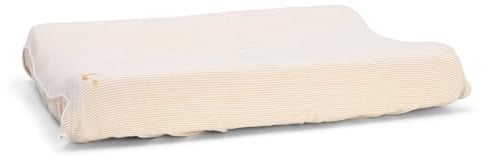 Little Dutch Wickelauflagenbezug - Abnehmbarer Bezug für Wickelauflage - Baby Überzug für Wickelunterlage aus Baumwolle - Wickelbezug für Wickeltisch - Pure Soft Beige (50x70 cm)