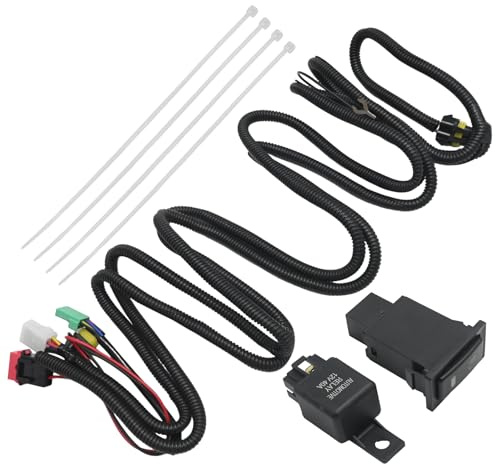 MospdyGear Universelles 12V Auto-Nebelscheinwerfer-Kabelbaum, Benutzerfreundliches Schalterkit für Fahrzeugnebelscheinwerfer, Ideal für die Automobil- und Freizeitnutzung