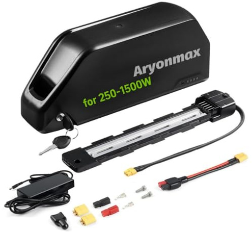 Batteria Ebike 48V 52V 20AH 25AH con Caricabatterie Piastra Base 5Pin e Cella Grado A, Batteria Litio Bici Elettrica Bicicletta Lunga Durata