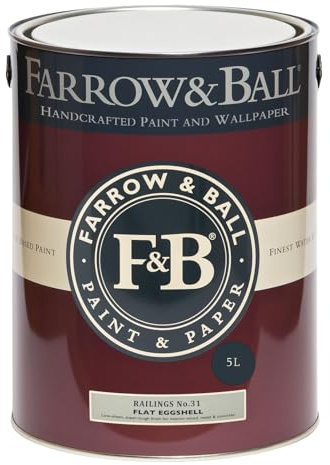 Farrow & Ball Railings No. 31 Flat Eggshell 5L