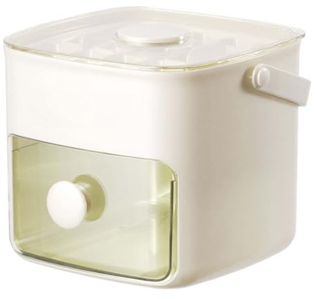 Ice Cube Maker Easy Press Ice Maker Machine Counter Top Release All Ice Cubes in One Second, 48 Ice Cube Tray Storage Box with Handle, Ice Tongs & Basket, ice Machines for Home/Office/Bar